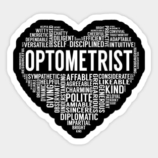 Optometrist Heart Sticker